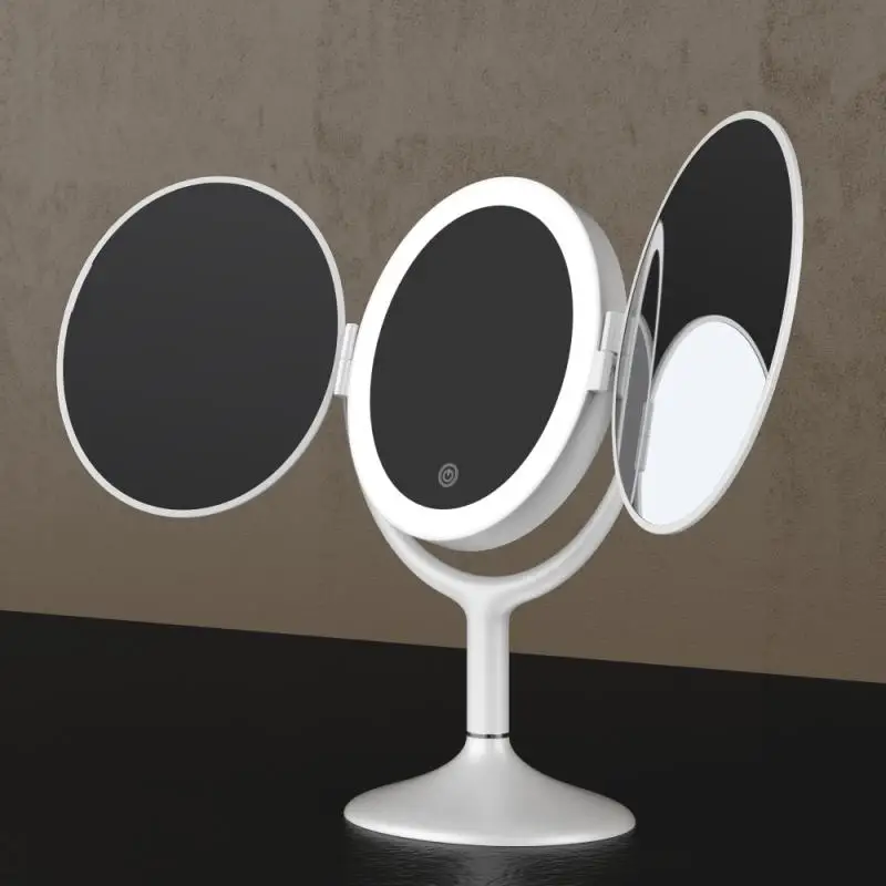 

Makeup Vanity Mirror With LED Rotatable Mirror Cosmetic Mirrors Light Magnification LED Make Up Mirrors Grossissant TSLM1