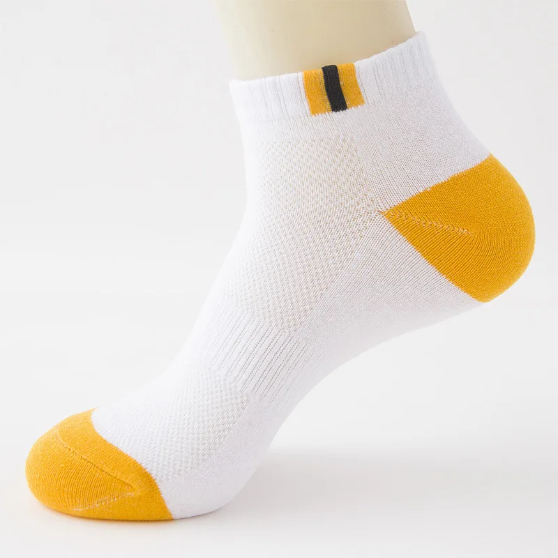 5 Pairs Men's Ankle Socks Invisible Socks Summer Breathable Thin Sport Cotton Socks Silicone Antiskid Boat Socks Low-Cut Socks