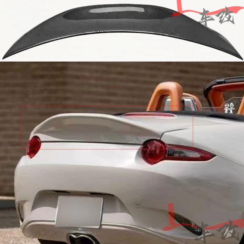 Для Mazda MX5 Miata ND RF LMS Style Confiber Fiber Glass Неокрашенный спойлер в виде утконоса Багажник