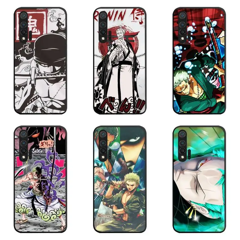 

Anime One Piece Roronoa Zoro Phone Case For Huawei Nova 6se 7 7pro 7se honor 7A 8A 7C 9C Play