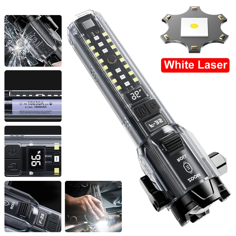 Многофункциональный фонарик для кемпинга E2 с COB-матрицей