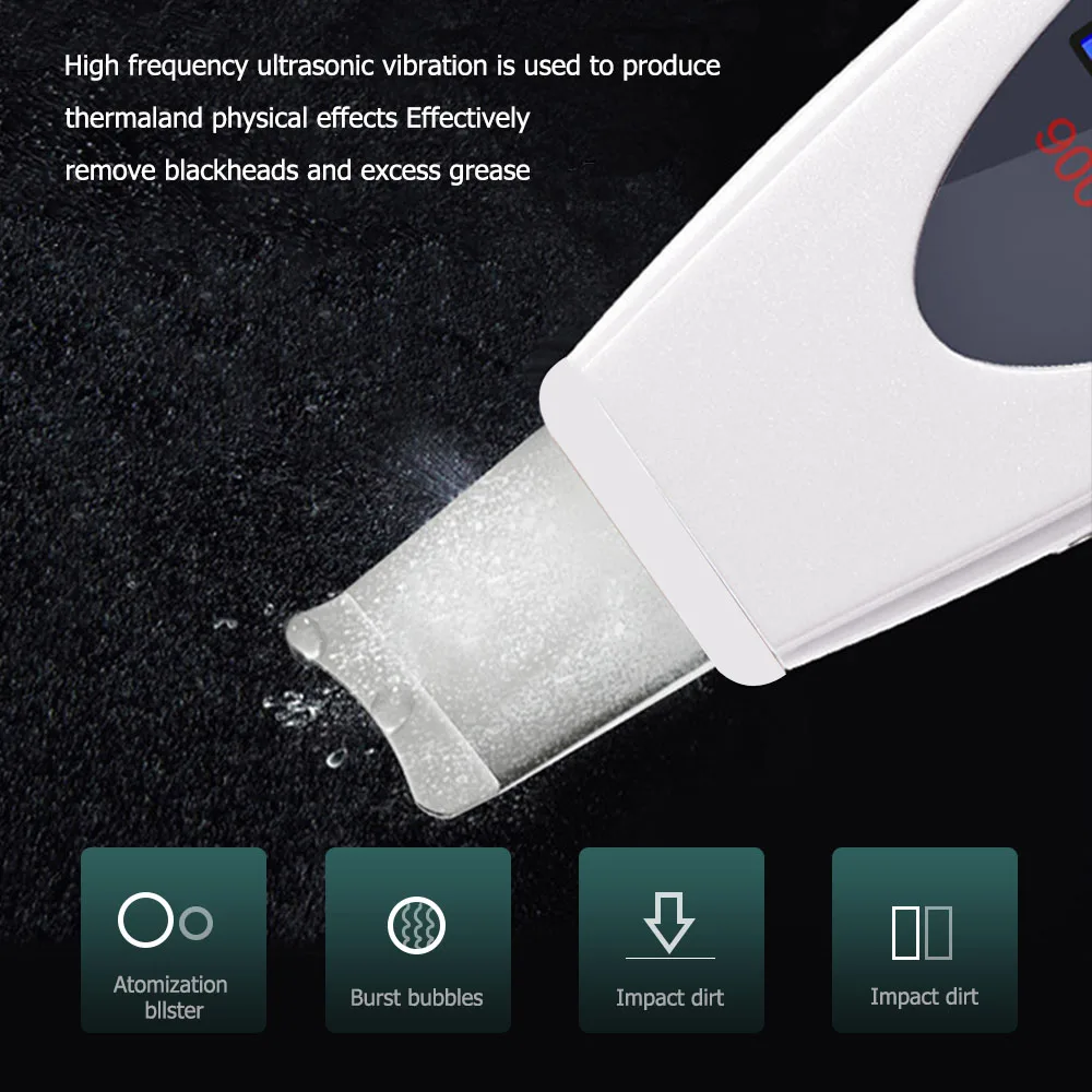 Ультразвуковой скрабер для кожи глубокий рефрижератор массажер лица