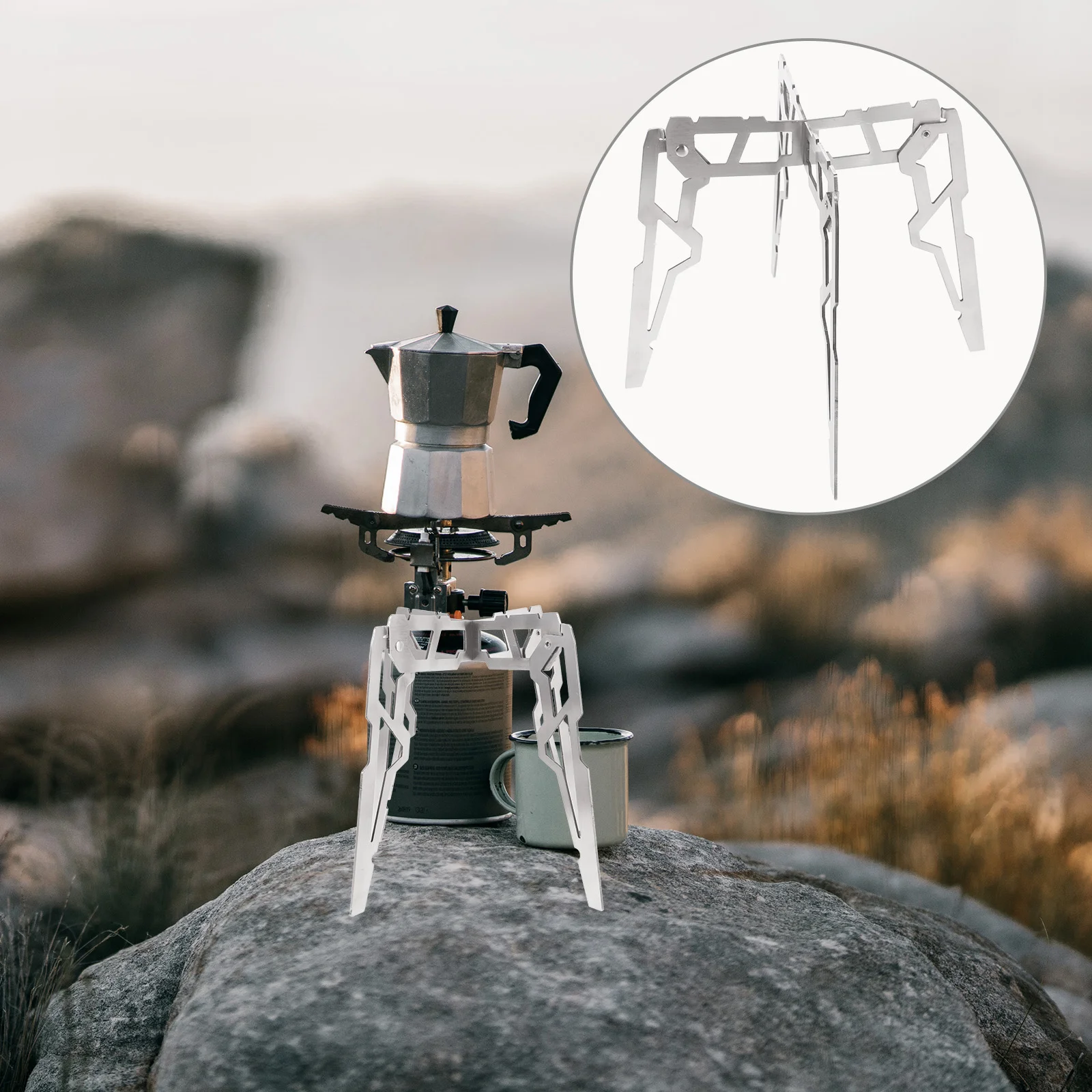 

Camping Outdoor Daily Use Wok Rack Pot Holder Wok Stand for Outdoor Stove Pot Camping