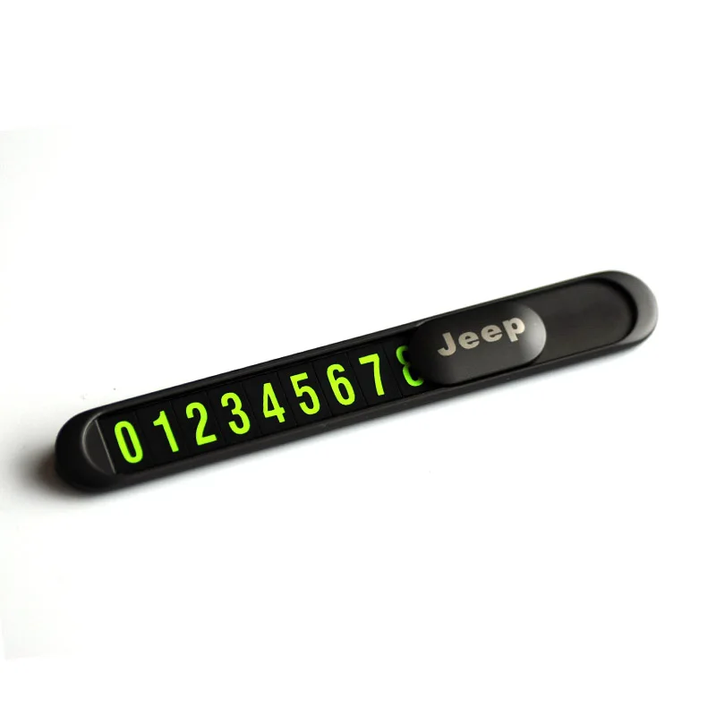 

1Pc Car Temporary Phone Number Parking Sign For Jeep Renegade Wrangler JK Grand Cherokee Commander Liberty Compass Accessories