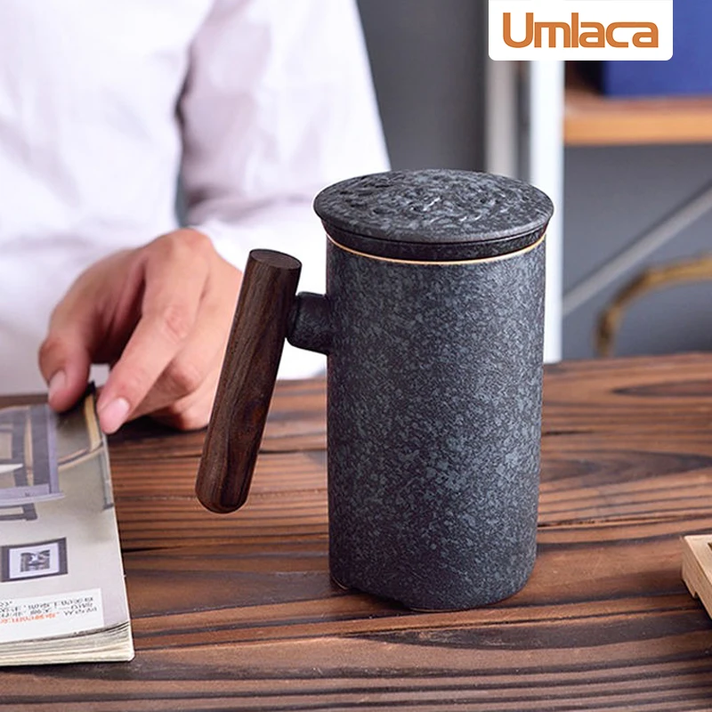 

Прямая поставка, керамическая кружка для кофе и чая, керамическое ситечко, креативная Ретро кружка, традиционная чайная чашка, керамическая кружка, деловые подарочные чашки, набор