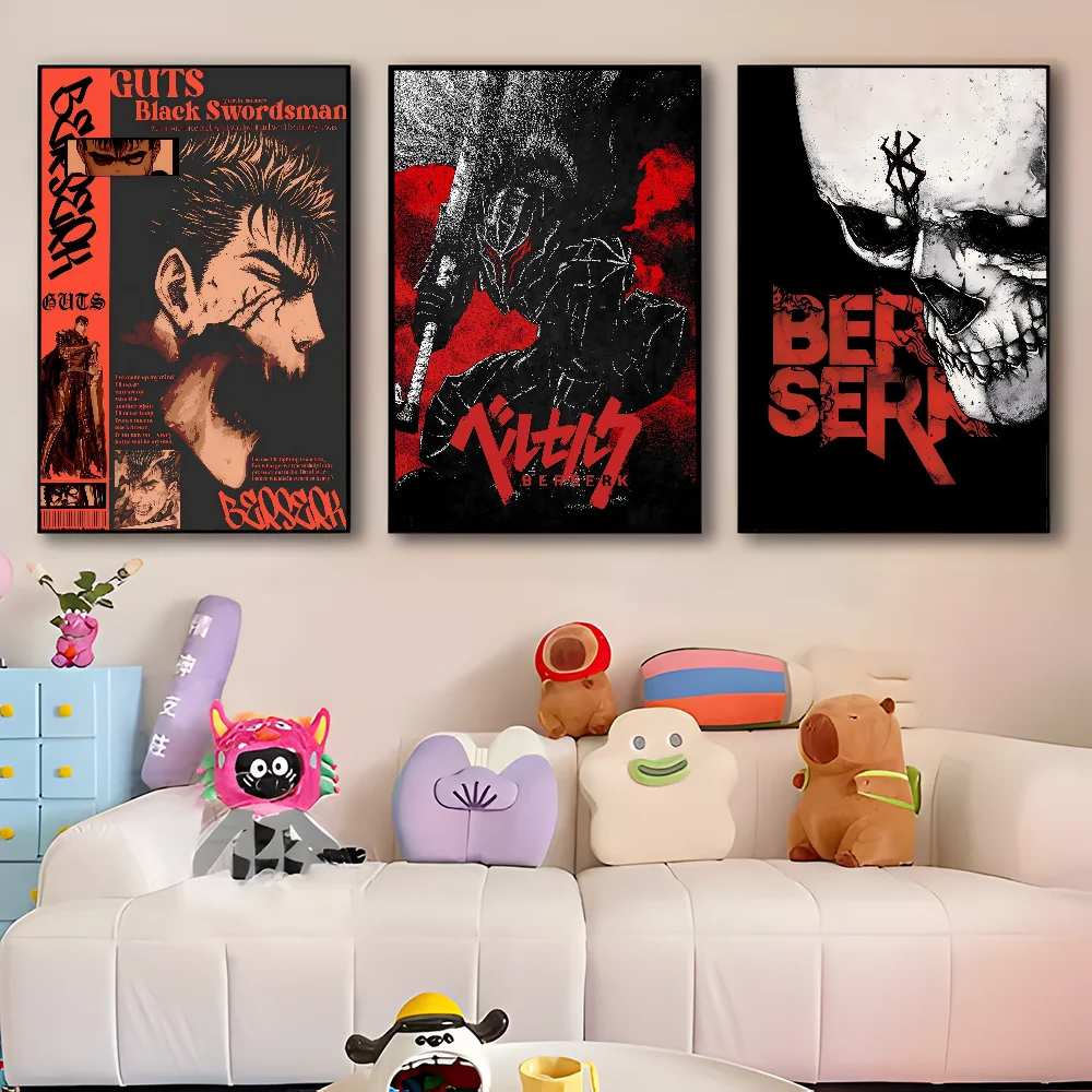 Kentaro Miura Berserk Липкие Постеры HD Качество Белая Бумага DIY Настенный Художественный