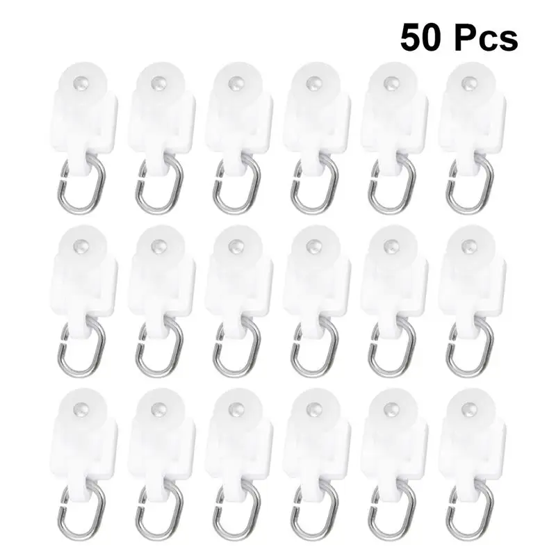 

50PCS Curtain Rolle Curtain Rail Accessories Mute Hook Track Pulley Ball Hook Roller