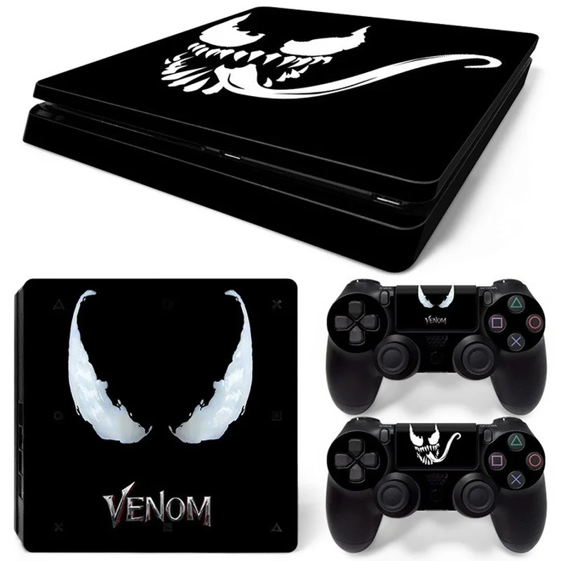 

PS4 Slim game console sticker Venom Protective film theme Case Design for Sony PS4 Slim Pro PS4 Accessories