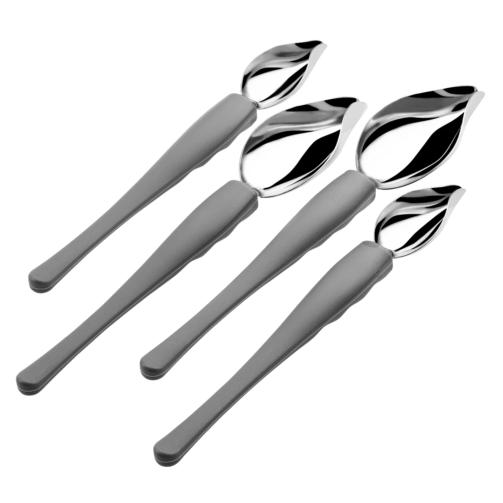 

4pcs Cake Decorating Spoons Culinary Drawing Spoons Stainless Steel Spoons DIY Chocolate Dessert Spoons