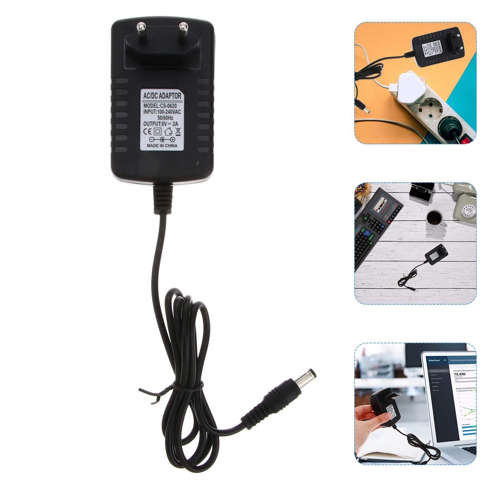 

1pc Prime 100-240V DC 6V Professional Power Adapter for Motorcycle Auto Car Electrombile Motor