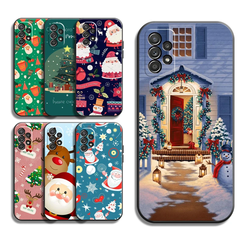 

Christmas Happy Phone Cases For Samsung Galaxy S22 S22 Ultra S20 Lite S20 Ultra S21 S21 FE S21 Plus Ultra Carcasa Back Cover