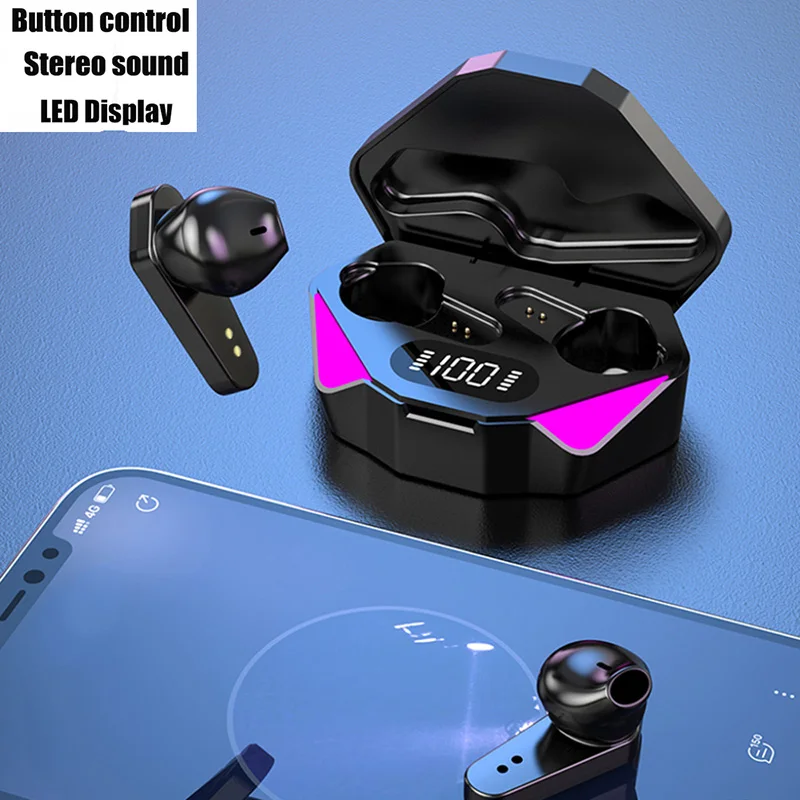 Bluetooth 5 0 X15 беспроводные наушники со светодиодным цифровым дисплеем Hi-Fi