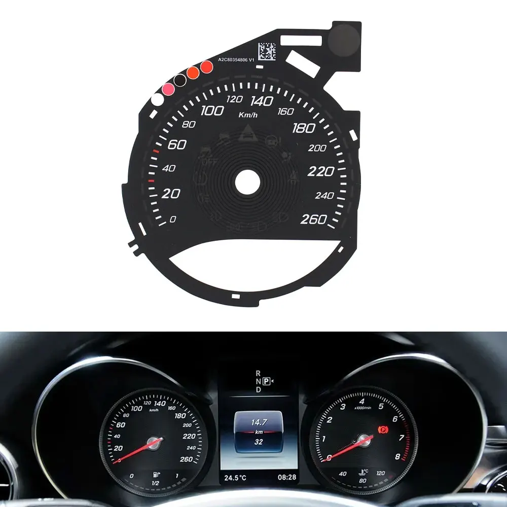 

Автомобильный передний приборный кластер, спидометр, накладка на спидометр, наклейка на километр для Mercedes BENZ GLC C Class W253 W205