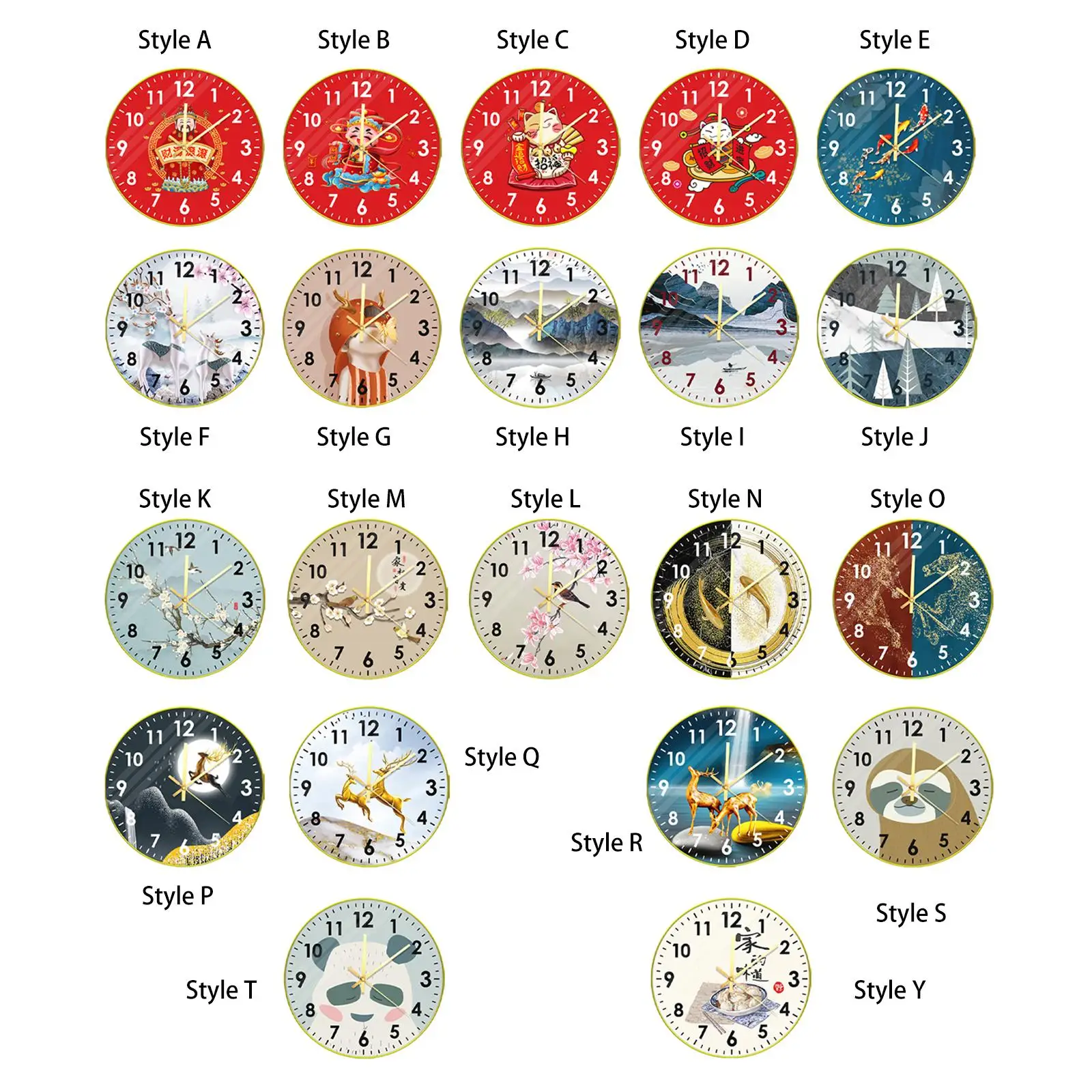 

Modern 12in Wall Clock Large Digital Display for Hallway Bedroom Decoration