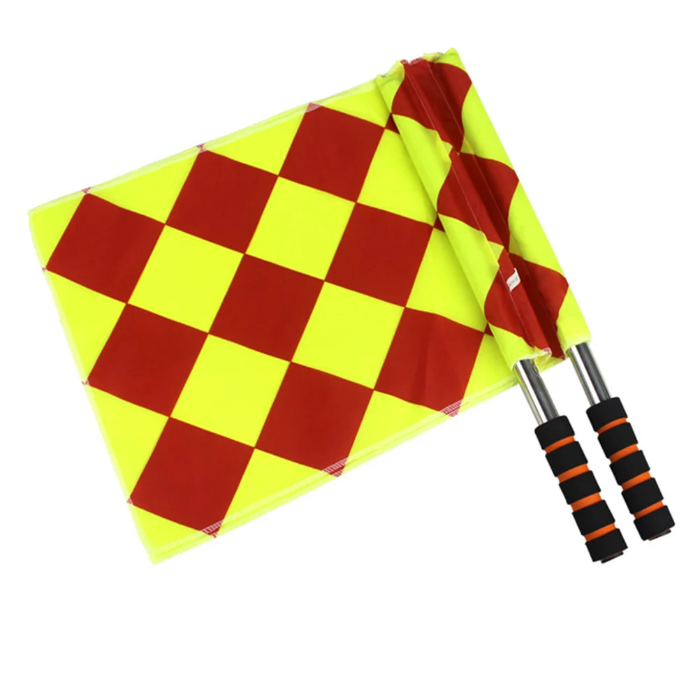 

2Pcs Patrol Flag Hand Flag Border Flag Football Referee Flag Pennant Flag Referee Special Command Flag (Assorted Color)