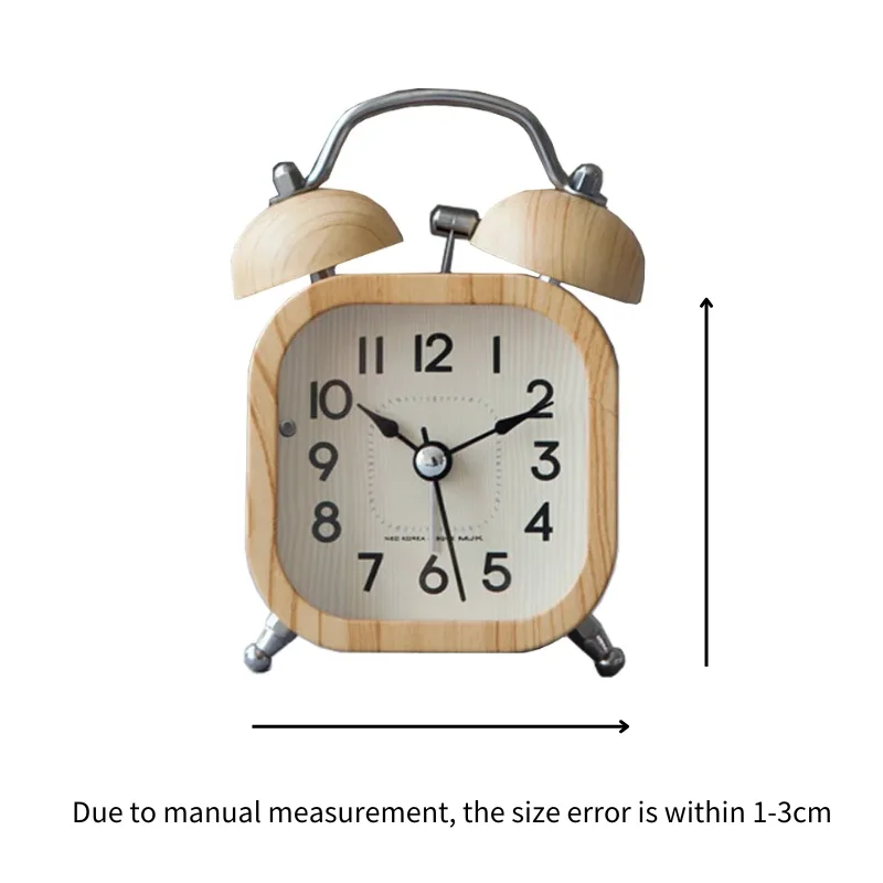 Ретро будильник на кровать украшение для дома милые деревянные мини-часы ночник