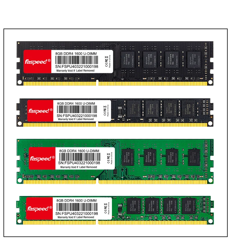 Оперативная память Faspeed ddr4 DDR4 4 ГБ 8 16 32 2400 МГц 2666 3200 для настольного компьютера DIMM