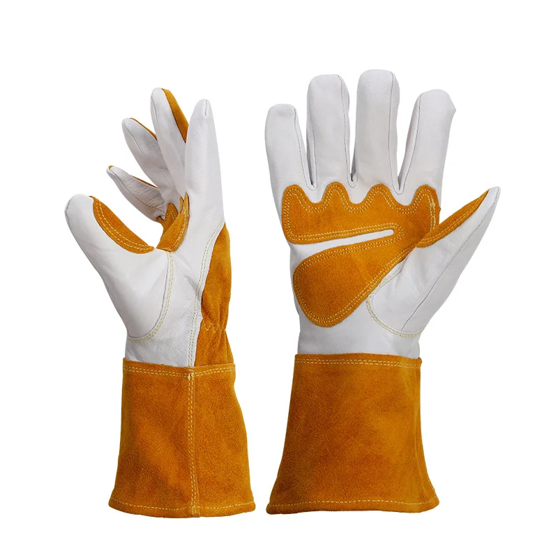 1 Pair Working Welding Working Gloves Hands Protection Thorn Proof Anti-Puncture Wear-Resisting Gardening Gloves Clothing Gloves