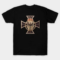 cool design 1870 war prussian king battle flag iron cross medal printed mens t shirt summer cotton short sleeve o neck t shirt