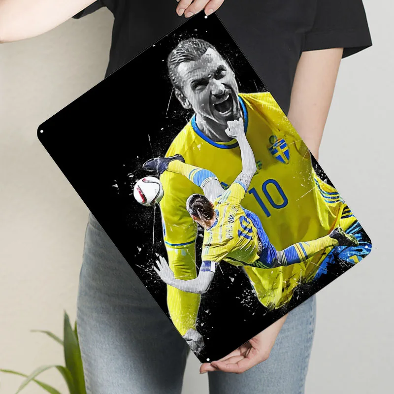 Металлический плакат с футболистом Златан Ибрагимовича вещи для дизайна комнаты