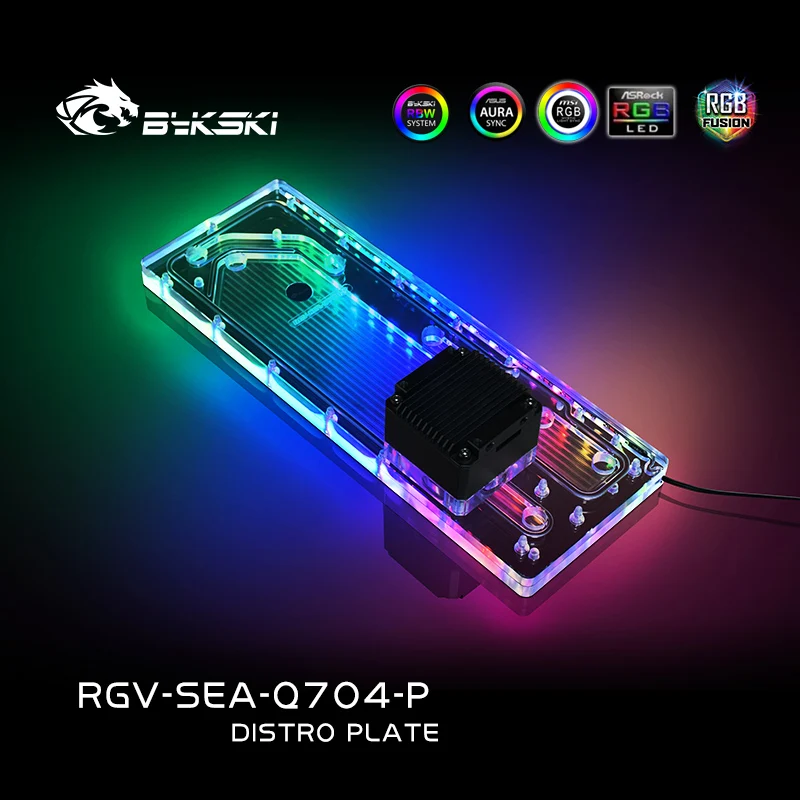 

Bykski RGV-SEA-Q704-P Acrylic Distro Plate For Seasonic SYNCRO Q704 Case,Waterway Board Reservoir Water Tank Pump For PC Cooling