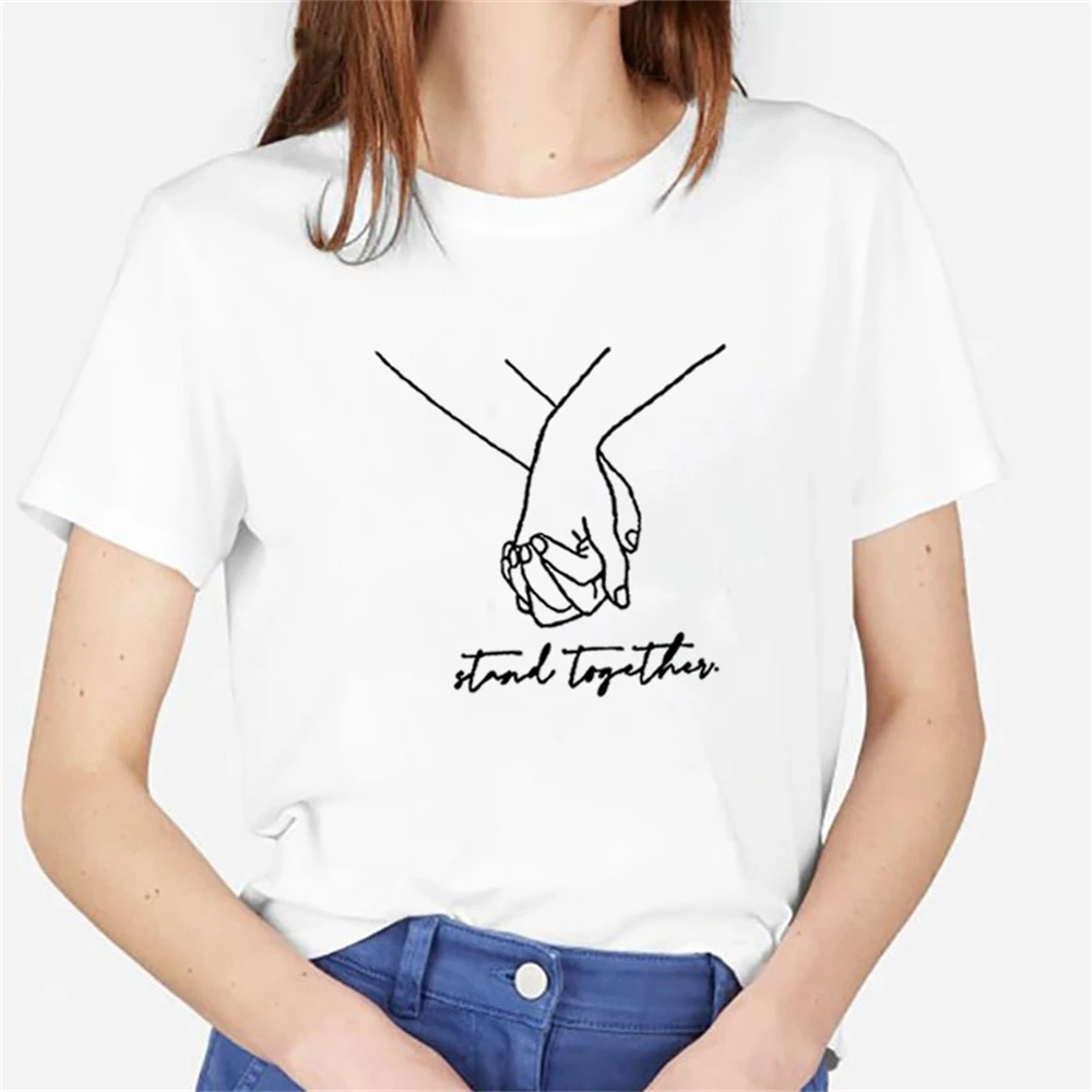 

Stand Together T Shirts Women Summer Short Sleeve Tee Shirt Tshirt Women Tops
