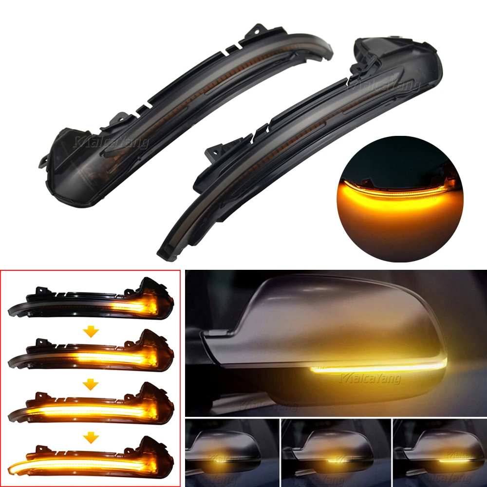 

2x LED Side Wing Rearview Mirror Indicator Blinker Repeater For Audi A6 C7 C7.5 RS6 S6 4G 2012-2018 Dynamic Turn Signal Light