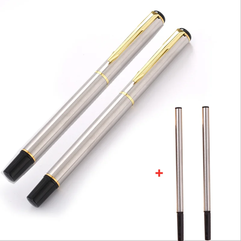2 шт. металлическая шариковая ручка гелевая на водной основе для рекламы подписи