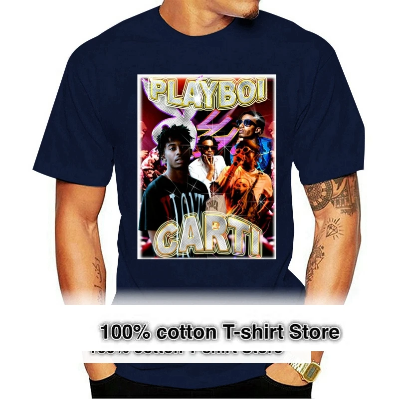 

Популярная мужская футболка Playboi Carti, Повседневная дышащая хлопковая футболка для мужчин