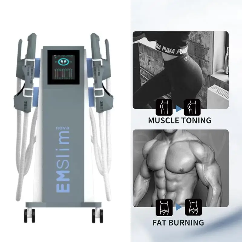 

Emslim Neo 4 In 1 With RF EMS Slimming Machine Electromagnetic Muscle Stimulate Body Sculpting Machine 7Tesla Nova Energy
