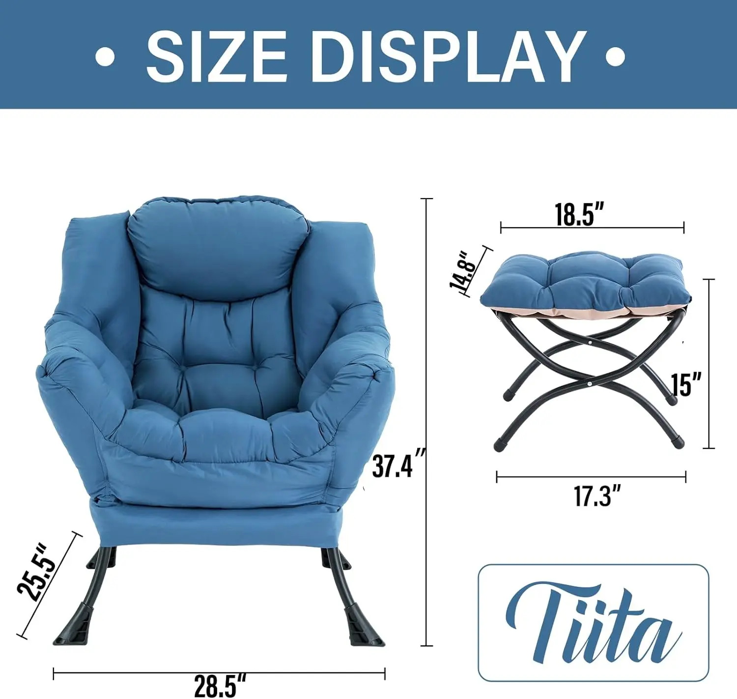 Tiita Османское ленивое кресло для отдыха диван кресло/стул чтения с подставкой ног