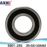 Sealing Cover Thin Wall Deep Groove Ball Bearings Free Shipping The Rubber 100pcs 6907-2RS 35*55*10 Mm * Inch Bearing AXK Steel