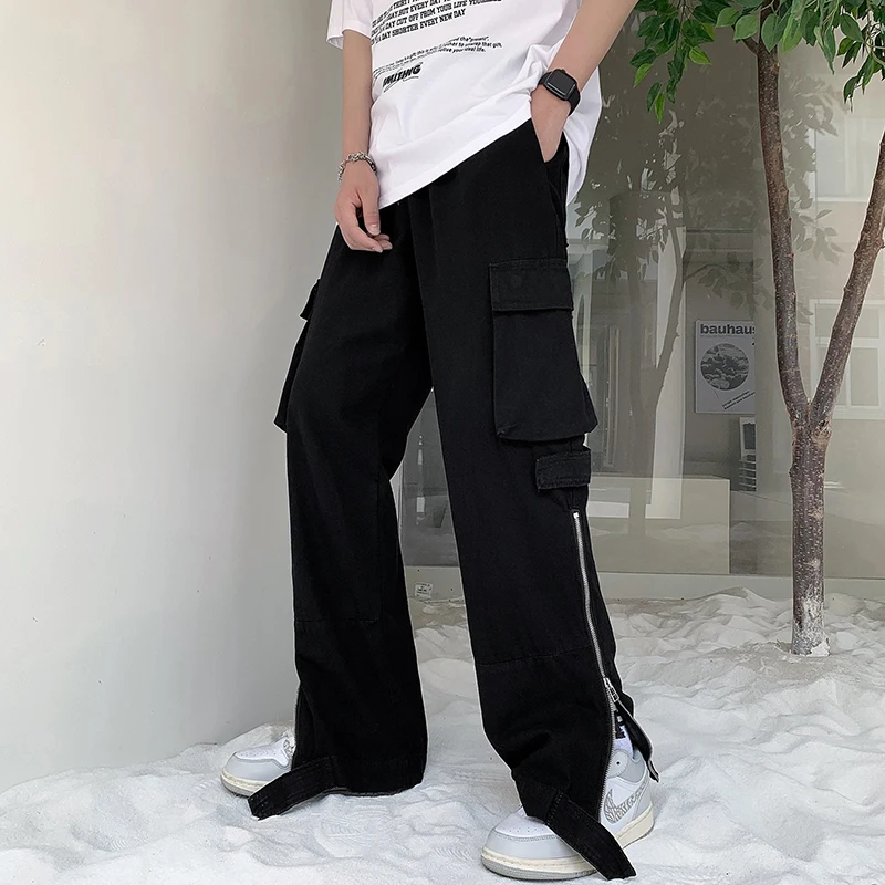 

Vintage Style high fashion Loose Streetwear Pure Wide pants Man Women Hip Hop trousers