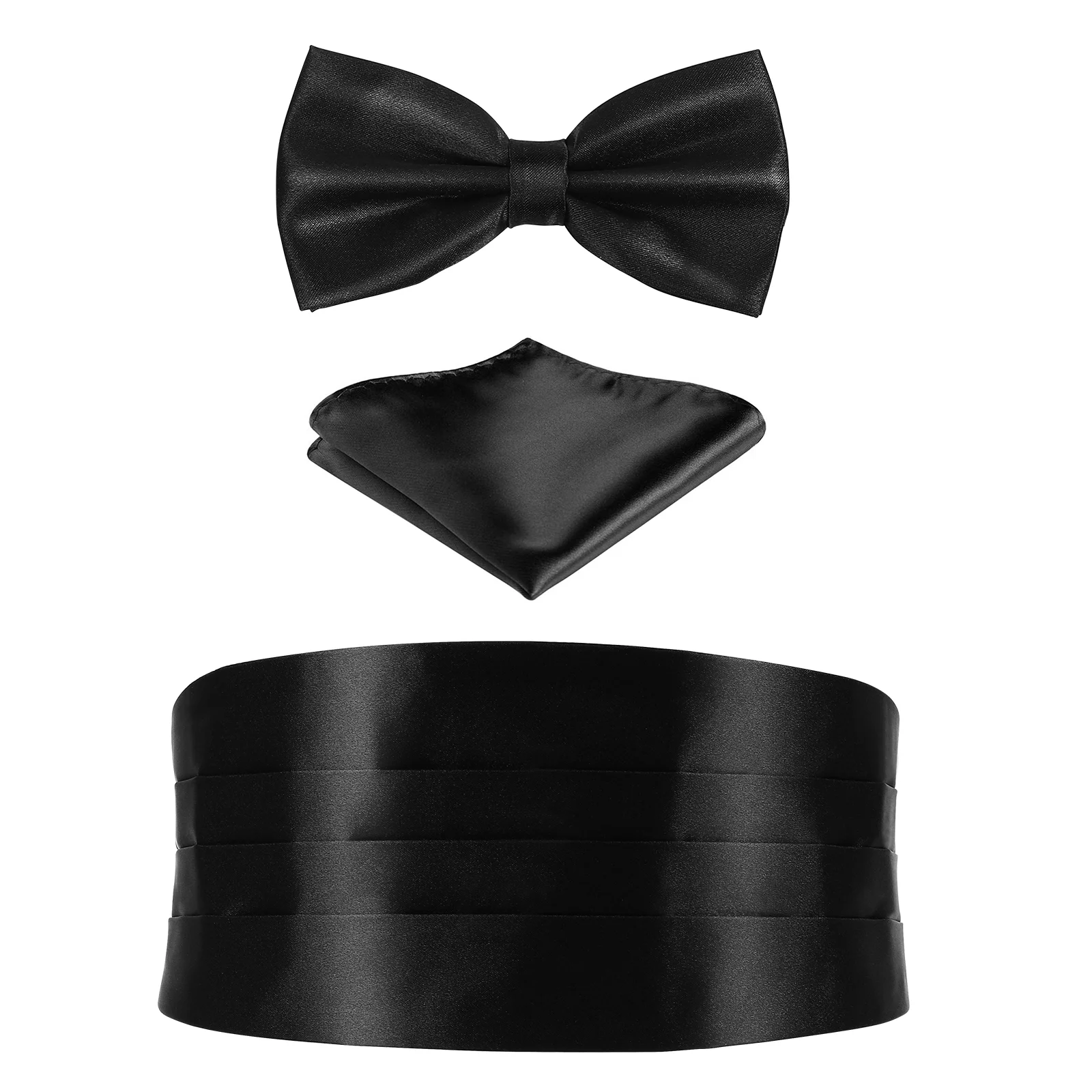 

Men Cummerbund Pocket Square 1 Set Cummerbund Bow Tie Pocket Mens Cummerbund Bow Tie Set Bowtie Hanky Clips and Men's ties