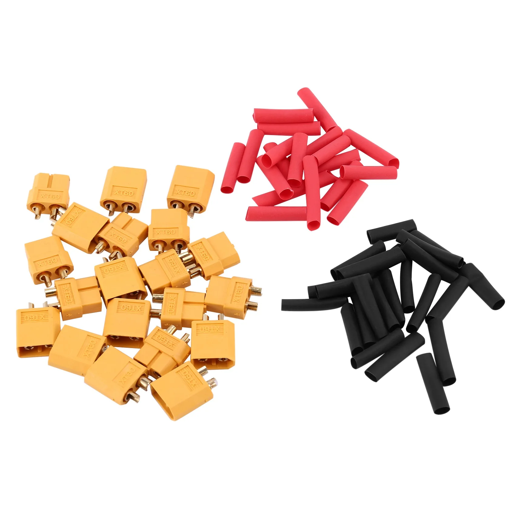 

Разъем XT60 20 шт., разъемы для аккумуляторов XT60, для аккумуляторов Lipo RC, 10 шт. штекерных разъемов и 10 шт. гнездовых разъемов