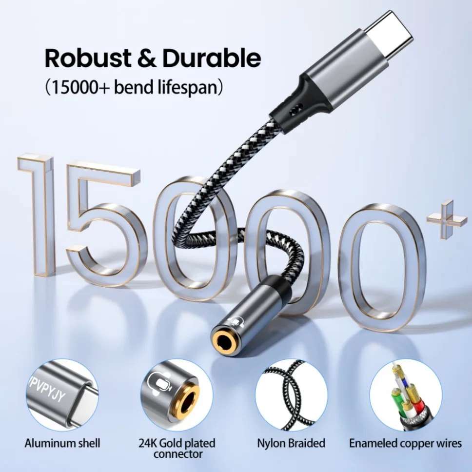 Адаптер Grwibeou с USB C на 3 5 мм Type AUX-разъем
