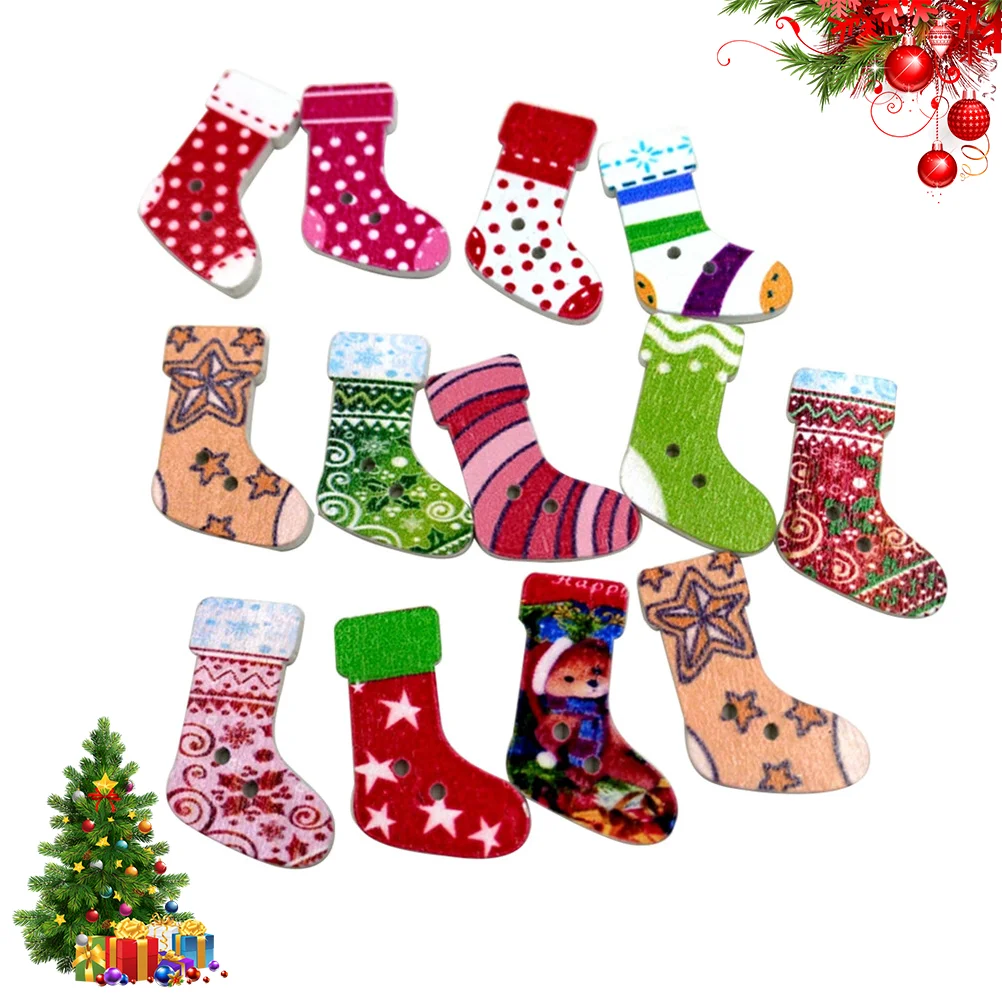 

Buttons Christmas Crafts Button Woodensewingwood Diy Holiday Scrapbooking Embellishments Stocking Craft Holes Gifts Tag