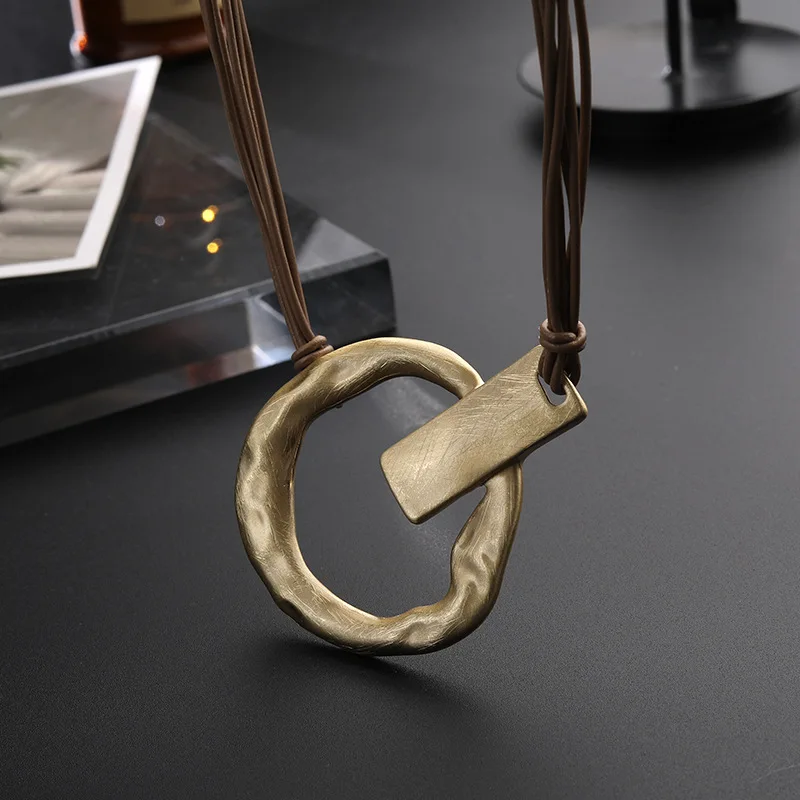 Модные оригинальные ожерелья для женщин черная кожаная оригинальная цепочка