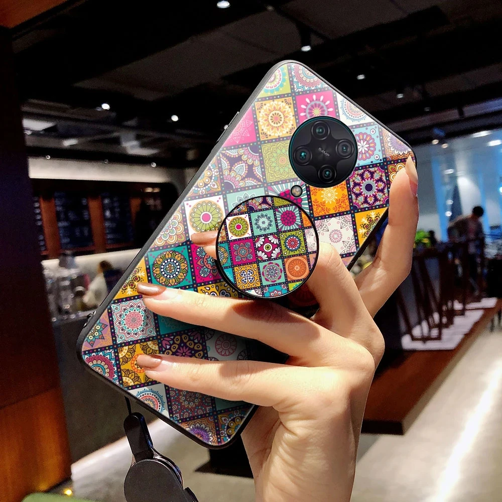 

For REDMI K30PRO NOTE6PRO NOTE9T Decorative Pattern Phone Case For XIAOMI POCO F3 MAX2 MIX2S MIX3 Case Magnetic Suction Bracket