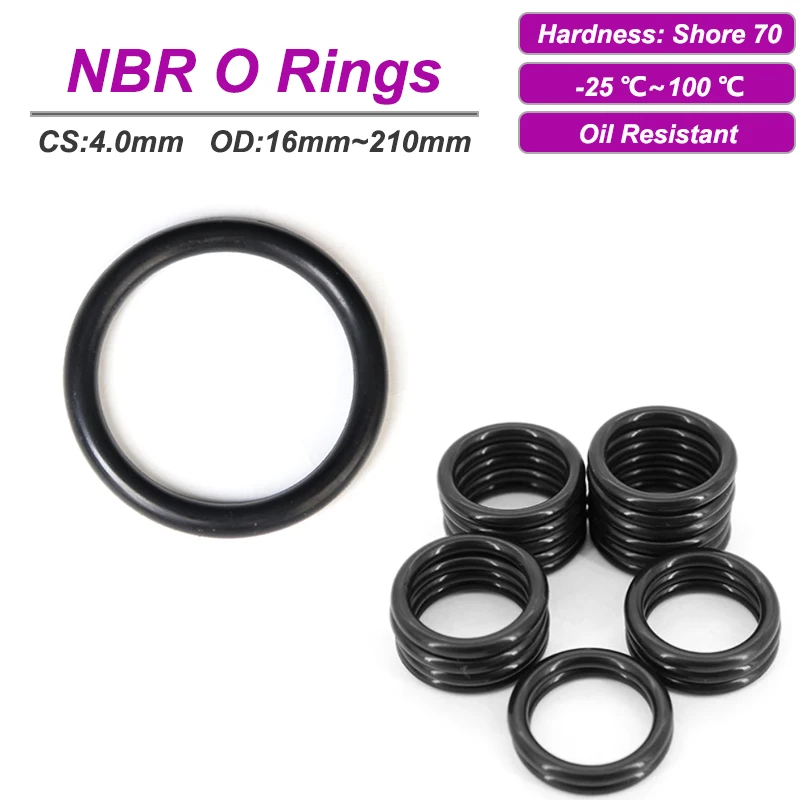 

Черные уплотнительные кольца NBR 4 мм 16~210 мм