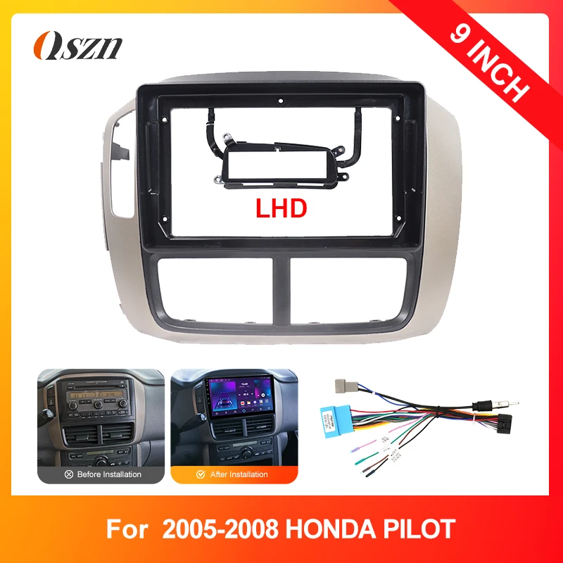 9-дюймовый автомобильный DVD-стерео-радиоприемник для HONDA PILOT 2005-2008 панель