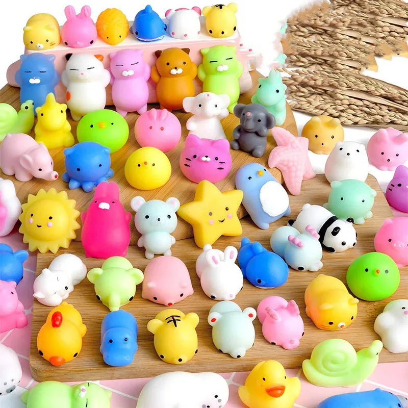 

10Pcs/set Kawaii Animal Squishys Party Kids Stress Relief Toy YJN Stress Reliever Toys Squishy Mochi Squishy Toys