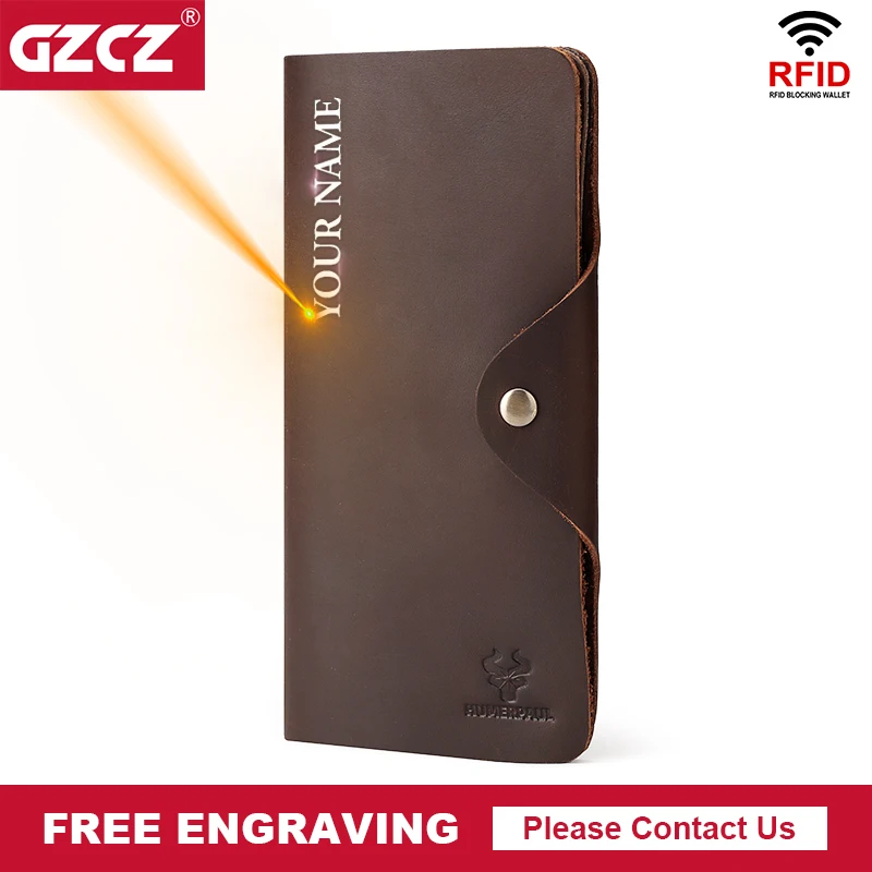 

Женский Длинный кошелек из натуральной кожи, Большой Вместительный клатч, модный кошелек, мужской держатель для карт с RFID-блокировкой, Бесп...