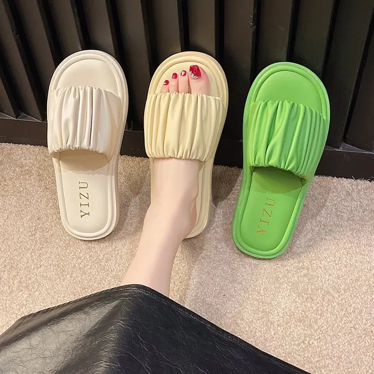 

Slippers women's summer outfit 2023 summer new fashion pregnant woman lazy flat slippers cloud soft soled soft shoes