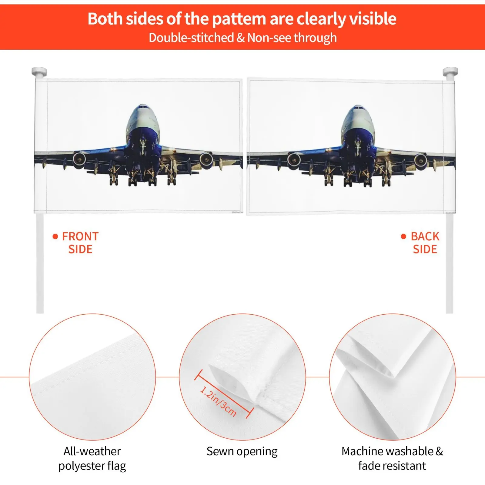 Большой самолет для путешествий в аэропорту праздничный уличный декор флаг