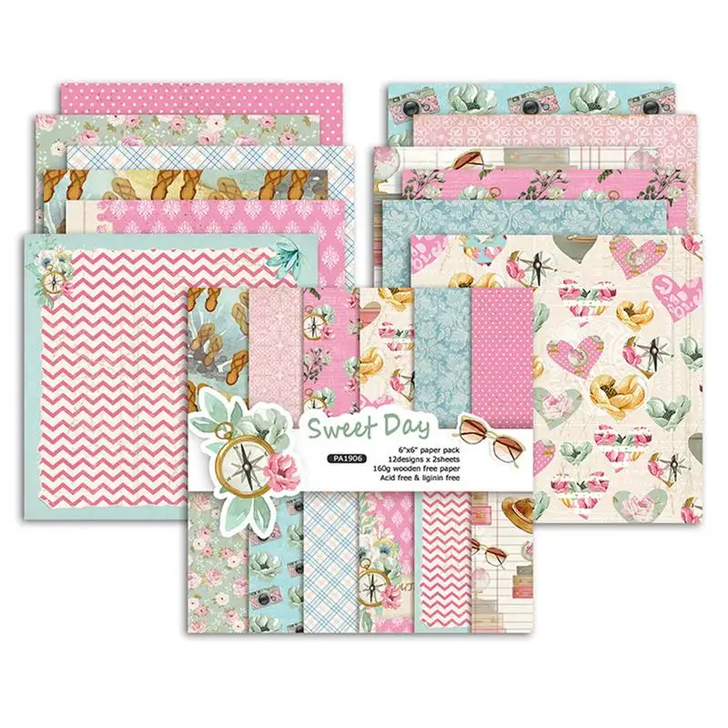 

Pcsset DIY Album Background Paper Scrapbook Background Paper Card Making Background Paper SingleSided Pattern Paper Supplies