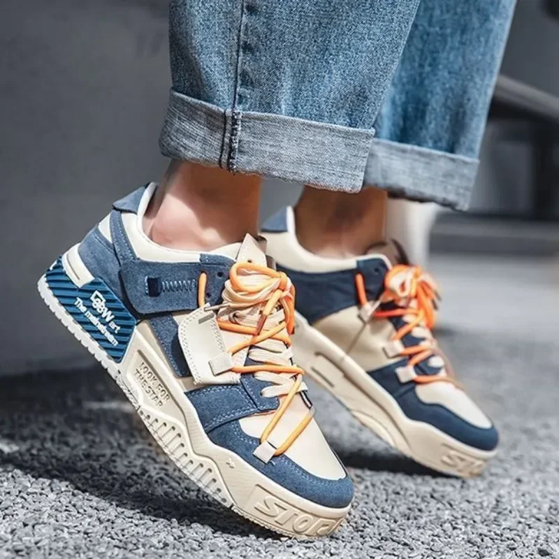 Кроссовки мужские на шнуровке Вулканизированная подошва Повседневная Уличная