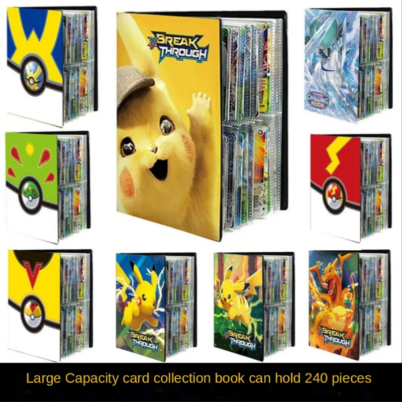 

[TAKARA TOMY] 240 Cards Pokemon Album Book Collection Holder Pocket Anime Map Game Card Binder Folder Top Loaded List A22101714