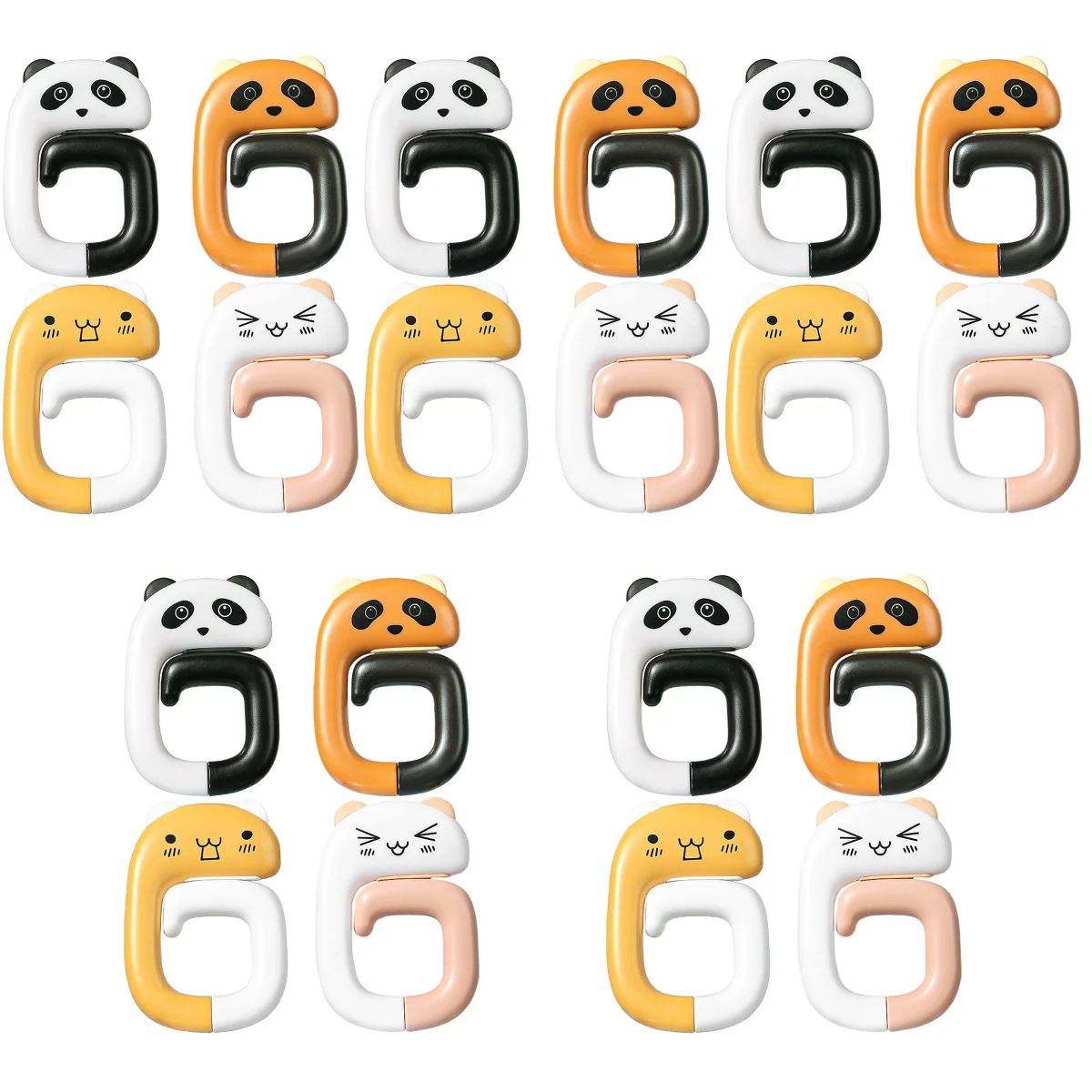 

20 Cartoon Bag Portable Adorable Bag Hooks Desk Backpack Hooks Purse Hooks for School Table Office