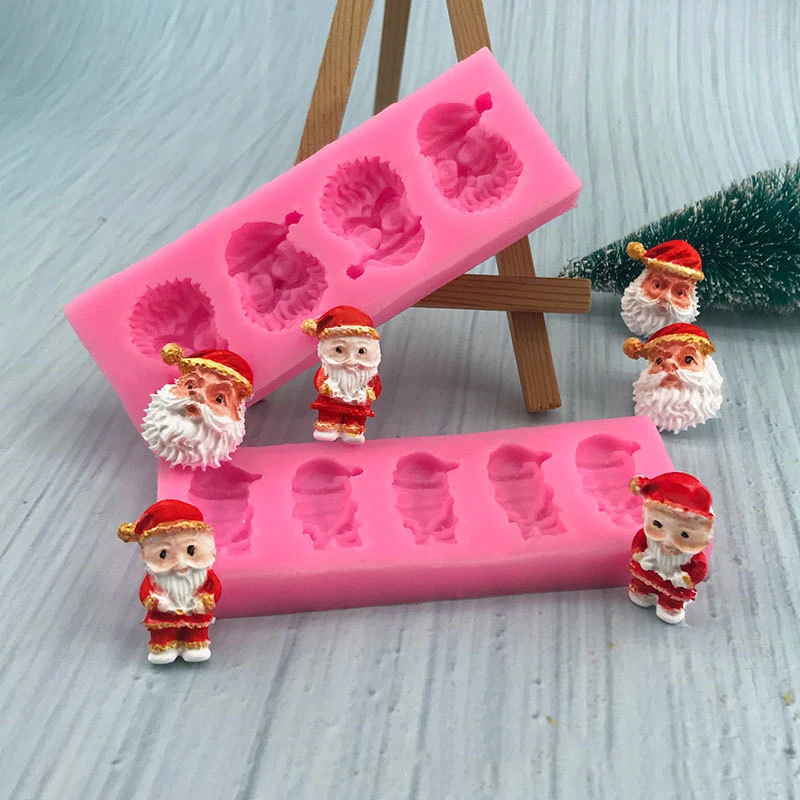 

1 шт. Рождественская силиконовая форма «Санта» для выпечки шоколадных пирожных, декоративная форма «сделай сам»